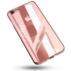 Silikon Schutzhülle Ultra Dünn Tasche Durchsichtig Transparent C02 für Apple iPhone SE (2020) Rosegold