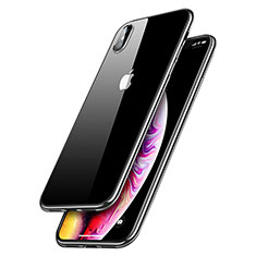 Silikon Schutzhülle Ultra Dünn Tasche Durchsichtig Transparent C12 für Apple iPhone Xs Silber