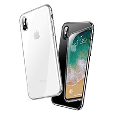 Silikon Schutzhülle Ultra Dünn Tasche Durchsichtig Transparent C18 für Apple iPhone Xs Klar