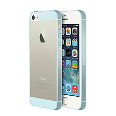 Silikon Schutzhülle Ultra Dünn Tasche Durchsichtig Transparent für Apple iPhone SE Blau
