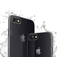 Silikon Schutzhülle Ultra Dünn Tasche Durchsichtig Transparent für Apple iPhone SE3 (2022) Schwarz