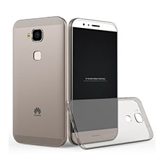 Silikon Schutzhülle Ultra Dünn Tasche Durchsichtig Transparent für Huawei G7 Plus Grau