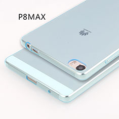 Silikon Schutzhülle Ultra Dünn Tasche Durchsichtig Transparent für Huawei P8 Max Blau