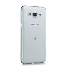 Silikon Schutzhülle Ultra Dünn Tasche Durchsichtig Transparent für Samsung Galaxy Grand Prime SM-G530H Blau
