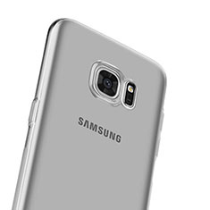 Silikon Schutzhülle Ultra Dünn Tasche Durchsichtig Transparent für Samsung Galaxy S7 Edge G935F Grau