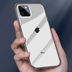 Silikon Schutzhülle Ultra Dünn Tasche Durchsichtig Transparent H01 für Apple iPhone 11 Pro Grau