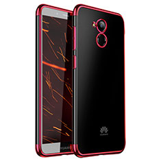 Silikon Schutzhülle Ultra Dünn Tasche Durchsichtig Transparent H01 für Huawei Enjoy 6S Rot