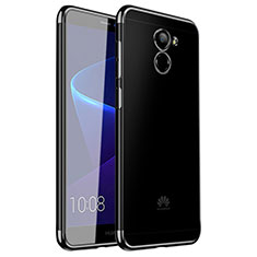 Silikon Schutzhülle Ultra Dünn Tasche Durchsichtig Transparent H01 für Huawei Enjoy 7 Plus Schwarz
