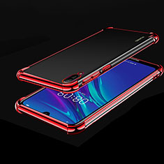 Silikon Schutzhülle Ultra Dünn Tasche Durchsichtig Transparent H01 für Huawei Enjoy 9e Rot