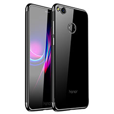 Silikon Schutzhülle Ultra Dünn Tasche Durchsichtig Transparent H01 für Huawei GR3 (2017) Schwarz