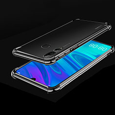 Silikon Schutzhülle Ultra Dünn Tasche Durchsichtig Transparent H01 für Huawei Honor 20E Schwarz