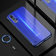 Silikon Schutzhülle Ultra Dünn Tasche Durchsichtig Transparent H01 für Huawei Honor 20S Blau