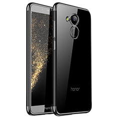 Silikon Schutzhülle Ultra Dünn Tasche Durchsichtig Transparent H01 für Huawei Honor 6A Schwarz