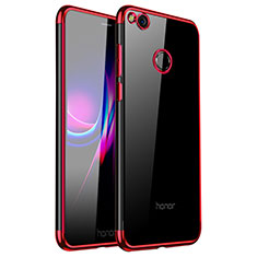 Silikon Schutzhülle Ultra Dünn Tasche Durchsichtig Transparent H01 für Huawei Honor 8 Lite Rot