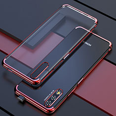 Silikon Schutzhülle Ultra Dünn Tasche Durchsichtig Transparent H01 für Huawei Honor 9X Rot