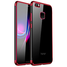 Silikon Schutzhülle Ultra Dünn Tasche Durchsichtig Transparent H01 für Huawei Honor Note 8 Rot