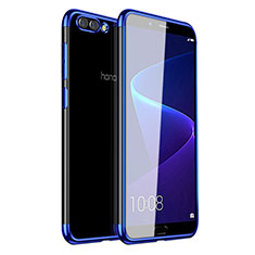 Silikon Schutzhülle Ultra Dünn Tasche Durchsichtig Transparent H01 für Huawei Honor V10 Blau