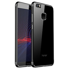 Silikon Schutzhülle Ultra Dünn Tasche Durchsichtig Transparent H01 für Huawei Honor V8 Max Schwarz