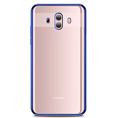 Silikon Schutzhülle Ultra Dünn Tasche Durchsichtig Transparent H01 für Huawei Mate 10 Blau