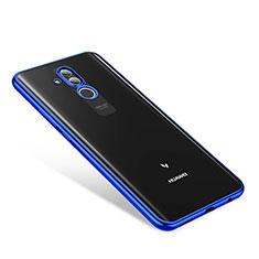 Silikon Schutzhülle Ultra Dünn Tasche Durchsichtig Transparent H01 für Huawei Mate 20 Lite Blau