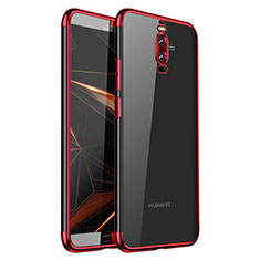 Silikon Schutzhülle Ultra Dünn Tasche Durchsichtig Transparent H01 für Huawei Mate 9 Pro Rot