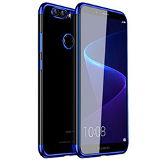 Silikon Schutzhülle Ultra Dünn Tasche Durchsichtig Transparent H01 für Huawei Nova 2 Plus Blau