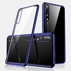 Silikon Schutzhülle Ultra Dünn Tasche Durchsichtig Transparent H01 für Huawei P20 Pro Blau