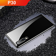 Silikon Schutzhülle Ultra Dünn Tasche Durchsichtig Transparent H01 für Huawei P30 Schwarz