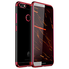 Silikon Schutzhülle Ultra Dünn Tasche Durchsichtig Transparent H01 für Huawei P9 Lite Mini Rot