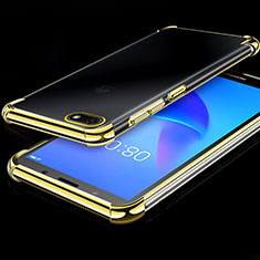 Silikon Schutzhülle Ultra Dünn Tasche Durchsichtig Transparent H01 für Huawei Y5 Prime (2018) Gold
