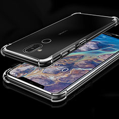 Silikon Schutzhülle Ultra Dünn Tasche Durchsichtig Transparent H01 für Nokia 7.1 Plus Klar