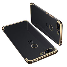Silikon Schutzhülle Ultra Dünn Tasche Durchsichtig Transparent H01 für OnePlus 5T A5010 Gold