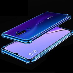 Silikon Schutzhülle Ultra Dünn Tasche Durchsichtig Transparent H01 für Oppo A11X Blau