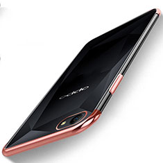 Silikon Schutzhülle Ultra Dünn Tasche Durchsichtig Transparent H01 für Oppo A3 Rosegold
