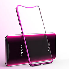 Silikon Schutzhülle Ultra Dünn Tasche Durchsichtig Transparent H01 für Oppo Find X Pink