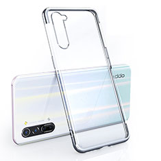 Silikon Schutzhülle Ultra Dünn Tasche Durchsichtig Transparent H01 für Oppo Find X2 Lite Silber