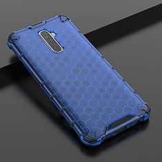 Silikon Schutzhülle Ultra Dünn Tasche Durchsichtig Transparent H01 für Oppo Reno Ace Blau
