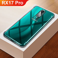 Silikon Schutzhülle Ultra Dünn Tasche Durchsichtig Transparent H01 für Oppo RX17 Pro Silber
