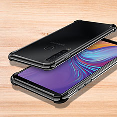 Silikon Schutzhülle Ultra Dünn Tasche Durchsichtig Transparent H01 für Samsung Galaxy A9s Schwarz