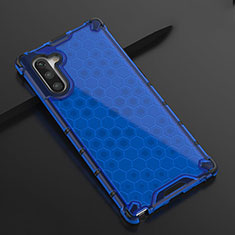 Silikon Schutzhülle Ultra Dünn Tasche Durchsichtig Transparent H01 für Samsung Galaxy Note 10 5G Blau
