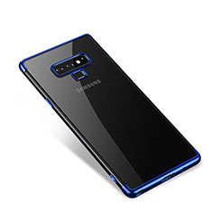 Silikon Schutzhülle Ultra Dünn Tasche Durchsichtig Transparent H01 für Samsung Galaxy Note 9 Blau