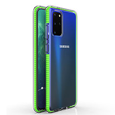 Silikon Schutzhülle Ultra Dünn Tasche Durchsichtig Transparent H01 für Samsung Galaxy S20 Plus 5G Grün