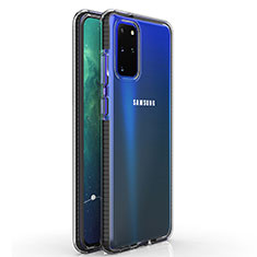 Silikon Schutzhülle Ultra Dünn Tasche Durchsichtig Transparent H01 für Samsung Galaxy S20 Plus 5G Schwarz