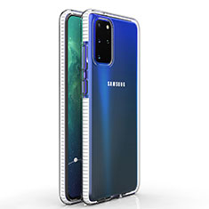 Silikon Schutzhülle Ultra Dünn Tasche Durchsichtig Transparent H01 für Samsung Galaxy S20 Plus 5G Weiß