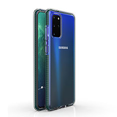 Silikon Schutzhülle Ultra Dünn Tasche Durchsichtig Transparent H01 für Samsung Galaxy S20 Plus Dunkelgrau