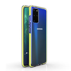 Silikon Schutzhülle Ultra Dünn Tasche Durchsichtig Transparent H01 für Samsung Galaxy S20 Plus Gelb
