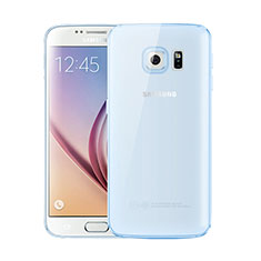 Silikon Schutzhülle Ultra Dünn Tasche Durchsichtig Transparent H01 für Samsung Galaxy S6 Duos SM-G920F G9200 Blau