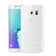 Silikon Schutzhülle Ultra Dünn Tasche Durchsichtig Transparent H01 für Samsung Galaxy S6 Edge+ Plus SM-G928F Weiß