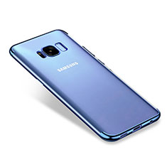 Silikon Schutzhülle Ultra Dünn Tasche Durchsichtig Transparent H01 für Samsung Galaxy S8 Blau
