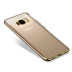 Silikon Schutzhülle Ultra Dünn Tasche Durchsichtig Transparent H01 für Samsung Galaxy S8 Gold